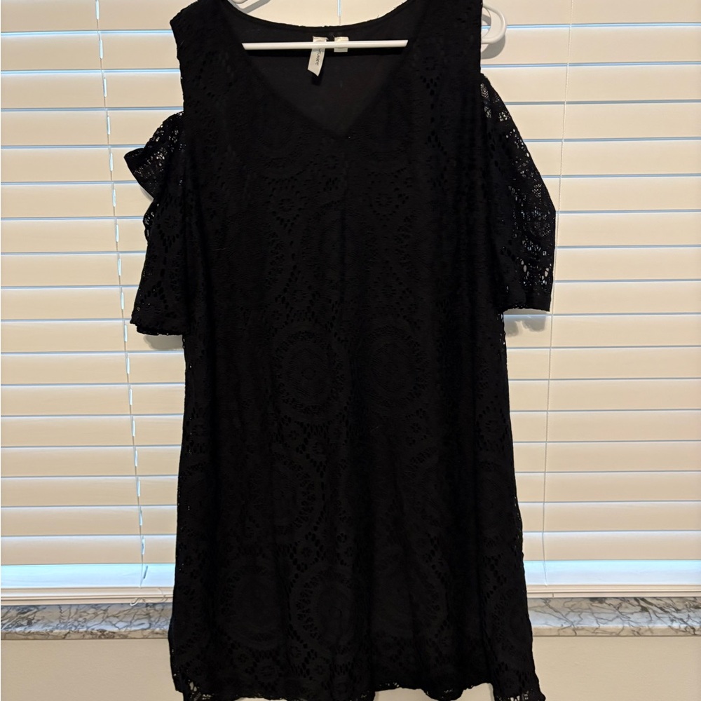 Tacera Black Lace Dress